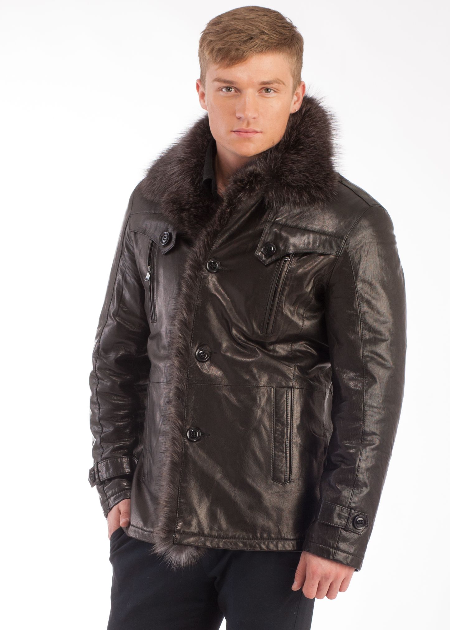 Где можно купить куртку мужскую. Мужской кожаный пуховик Ruffo модель 1a8p11. Зимняя кожаная куртка мужская. Кожаный пуховик мужской зимний. Кожанка мужская зимняя.
